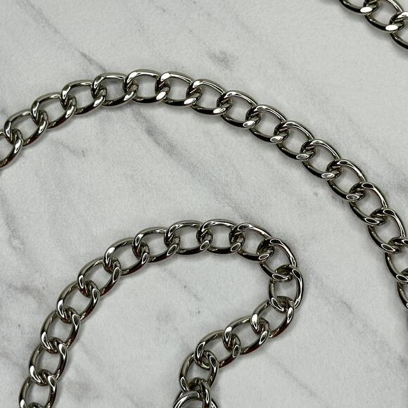 Silver Tone Chain Link Purse Handbag Bag Replacement Strap - Picture 10 of 13